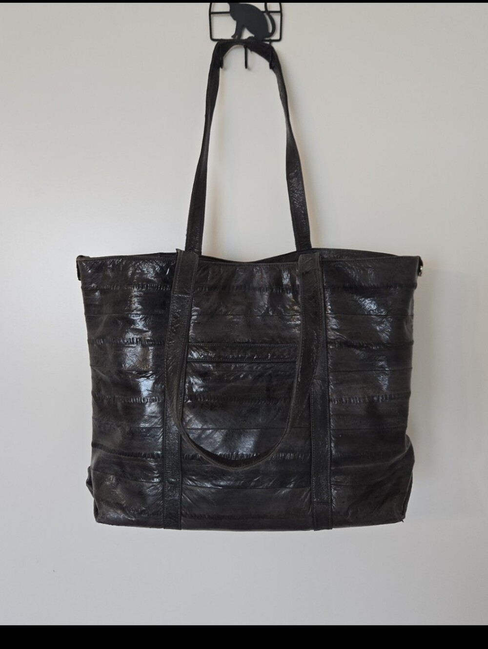 Eel Skin Vintage Grey Tote Bag